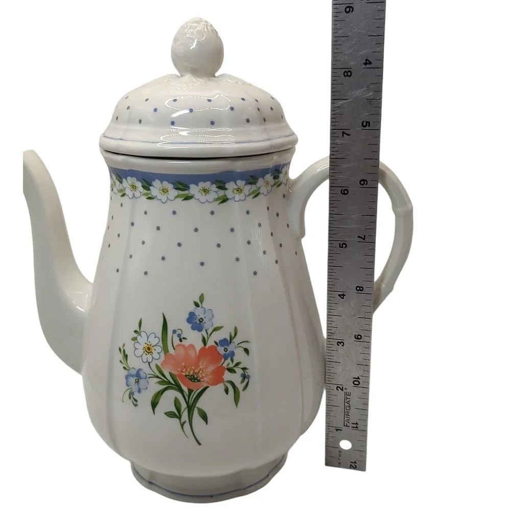 Vintage  Villeroy and Boch Coffee Romantica Pattern Lid Luxembourg Five Cups SEE